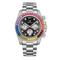 Onola Luxus Iced Uhren Männer Automatik Datum Multifunktions Stahl Uhren Mode Regenbogen Diamant Quarz Armbanduhr