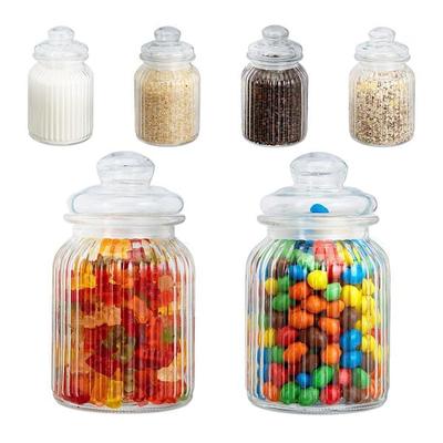 relaxdays 6er-Pack Vorratsgläser mit Deckel 1000 ml, 11 cm Image