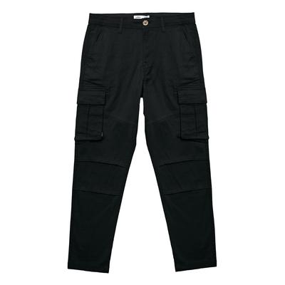 Trousers Ralston Stretch Cotton Twill Multi-Pocket Cargo Trousers In Anthracite Black / XXL - Tokyo Laundry