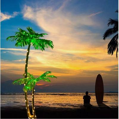 TEMU 6 Ft Solar Lighted Palm Trees Bar Pool Led Artificial Fake Trees Lights