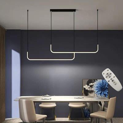 OihPaw led Pendelleuchte Dimmbar Moderne Kronleuchter Höhenverstellbar Kronleuchte für Wohnzimmer Image