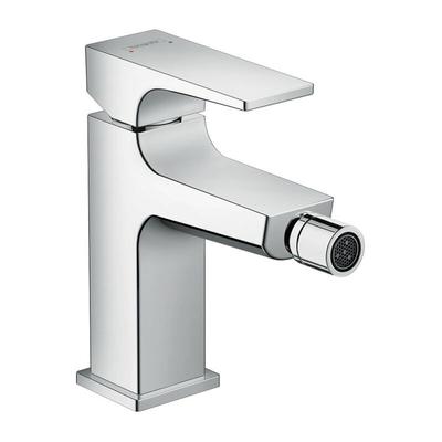 Metropol Bidetarmatur 32520000 chrom, Zungengriff, mit Push-Open Ablaufgarnitur - Hansgrohe