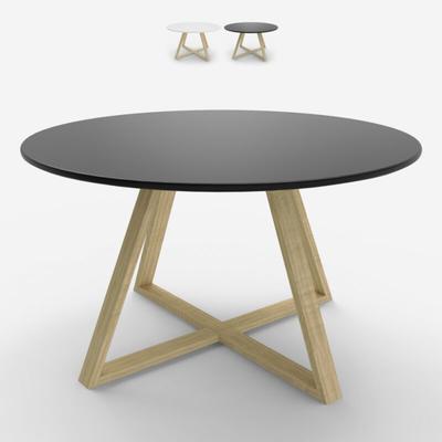Ahd Amazing Home Design - Niedriger runder Tisch im skandinavischen Stil 80cm Krize - Schwarz Image