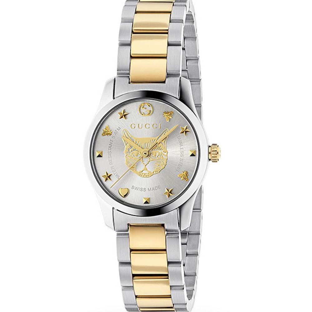 Gucci YA126596 Gold plattiert Mystic zweifarbige Damenuhr Image