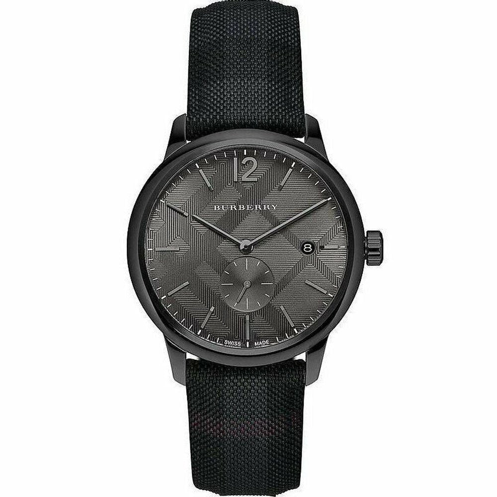 Burberry BU10010 Check gestempelt rundes Zifferblatt 40mm Herrenuhr Image