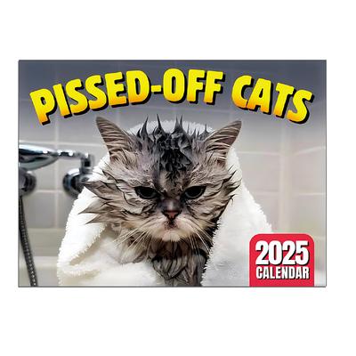 2025 Peed-Off Cats Calendar 2025 Calendar with Holidays Funny Cat Themed Gifts for Cat Lovers