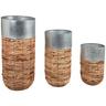 Fioriere alte in rattan Paolo (set di 3)