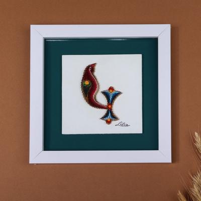 'Traditional Bird Alphabet-Themed Paper Letter K Wall Accent'