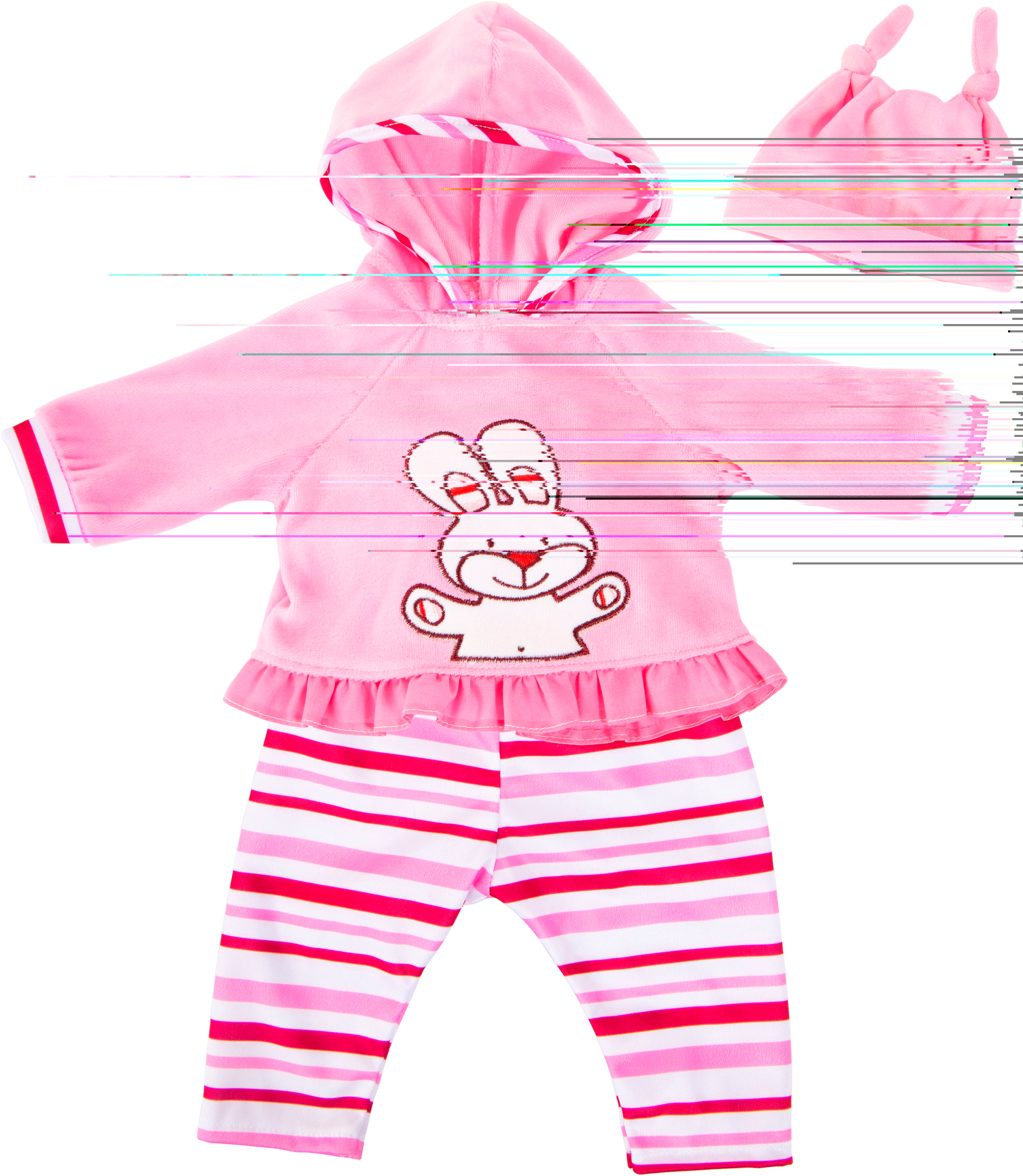 Puppenkleidung BAYER "Obert/Hose Hase rosa", rosa (rosa, pink), Puppenkleidung, Kinder