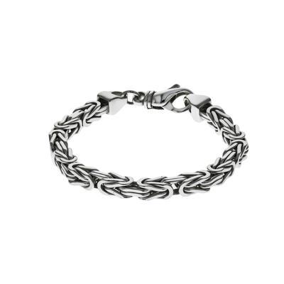 Armband ZEEME "Silber 925 poliert Königskette 6mm breit", weiß, Armbänder, Damen, 21cm, Silber 925 (Sterlingsilber), glä