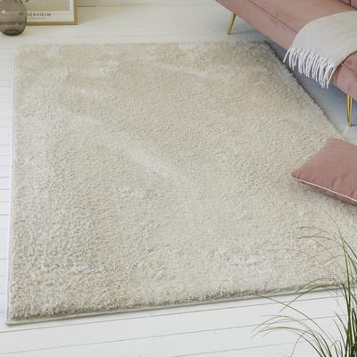 Hochflor-Teppich MY HOME "Nickolas, auch als Läufer erhältlich", beige (creme), B:160cm H:30mm L:225cm, Polypropylen, Teppiche, Langflor, Shaggy, weicher Hochflor, uni farben, mit Glanz, Wohnzimmer Image