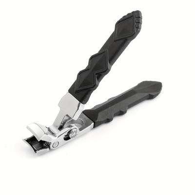 TEMU Ergonomic Wide Jaw & Angled Head Nail Clippers For Nails - Stainless Steel, Textured Grip With - Ideal For Men, Women, Seniors, Nail Tech Supplies Image