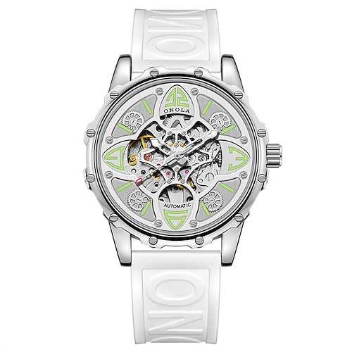 Montre pour homme ONOLA mode luxe haute qualité mécanique complètement automatique étanche montre en silicone
