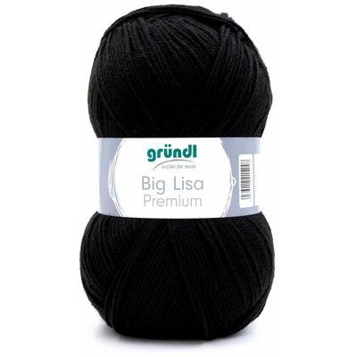 Wolle Big Lisa Premium 250 g schwarz Handarbeit - Gründl