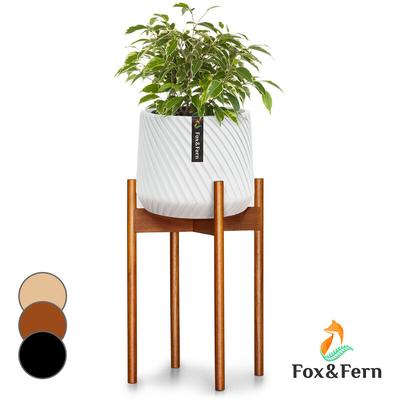 Fox & Fern Zeist Pflanzenhalter 2 Höhen kombinierbar Steck-Design naturbelassen - Akazie