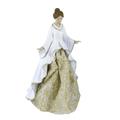 Statua donna in resina bianco cm18x18h31,5