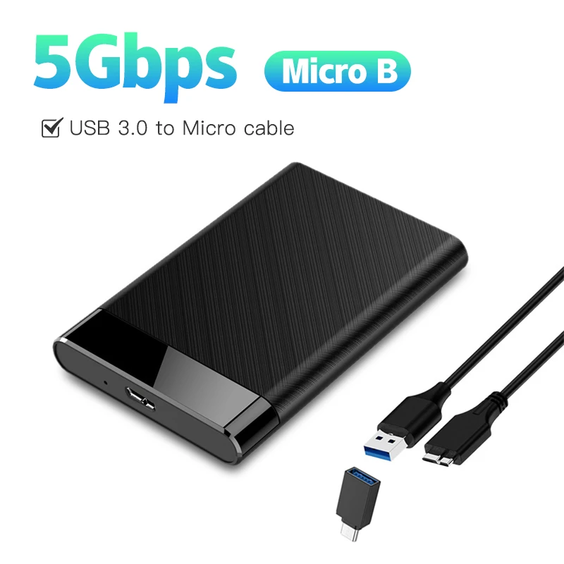 3.0 USB Boîtier HDD 2.5 "SATA Disque Dur Externe Cas 2.5 Pouce SSD Haute Vitesse Support De Transmission Fenêtre Mac Android