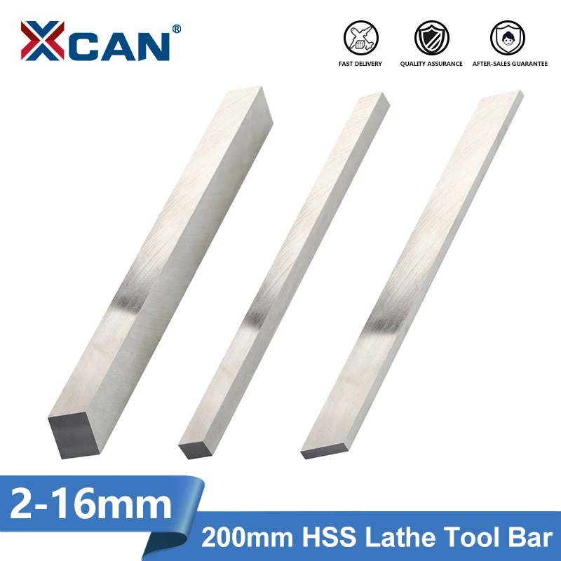XCAN CNC outil de tour barre de coupe 200mm outil de tournage en acier rapide barre carrée HSS fraise CNC outil d'usinage coupe