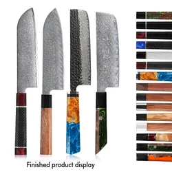 TURWHO – couteau de Chef japonais en acier damas, à manche octogonal, lame de couperet Nakiri Santoku, nouveau Design