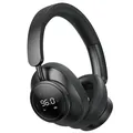 Cuffie senza fili cuffie con microfono pieghevole sopra l'orecchio Bluetooth 5.3 supporto per auricolari scheda TF Radio FM nera