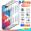 1-6 pezzi in vetro temperato per iPhone 15 14 13 12 11 Pro Max Mini protezione schermo per iPhone X XS XR 7 8 6 Plus vetro a copertura totale