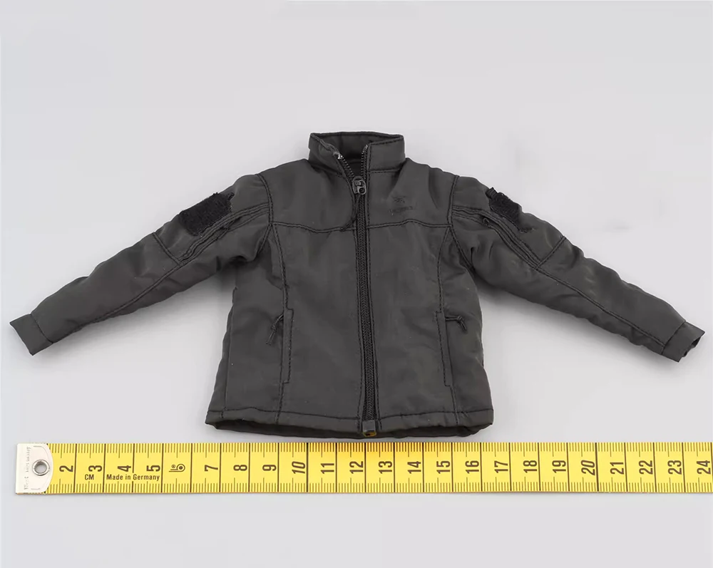 Facile e semplice ES 26064B US. Special Mission Unit Operation Soldier Cappotto nero Maniche corte Marsupio Giocattoli Modello per bambola da 12 pollici 1/6