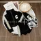 Set di abbigliamento per bambini lettera ricamo cerniera Top + pantaloni a gamba larga abbigliamento per bambini ragazze da 3 a 8 anni abbigliamento Boutique per bambini