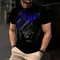 T-shirt grafiche con stampa leone 3D T-shirt a maniche corte Abbigliamento da uomo O-Collo Stampa animalier Abbigliamento uomo T-shirt per uomo Street Tops