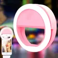 Batteria AAA LED Selfie Lampada Obiettivo del telefono cellulare Anello flash portatile Led Anello luminoso Clip di luce per telefono cellulare TikTok Video Live