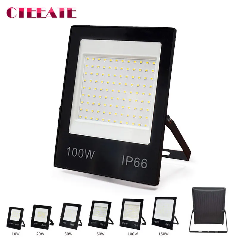 50W 30W 20W 10W 150W Luce di inondazione a LED AC 220V 240V Proiettore Riflettore Proiettore a LED Faretto IP66 Lampada da esterno impermeabile