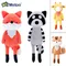 C ​ ute giocattoli di peluche volpe morbida procione scoiattolo giraffa peluche regalo di compleanno per bambini arredamento della camera bambola di peluche originale Metoo