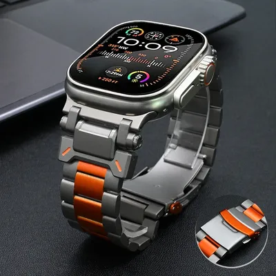 Titan Orange Band für Apple Watch Ultra 2 49mm Serie 9 45mm Herren Armband für iwatch 8 7 se 6 5 4 Image
