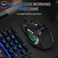 Mouse da gioco cablato professionale di alta qualità 7 pulsanti 5500 DPI LED ottico USB Gamer Mouse per computer Mouse con cavo