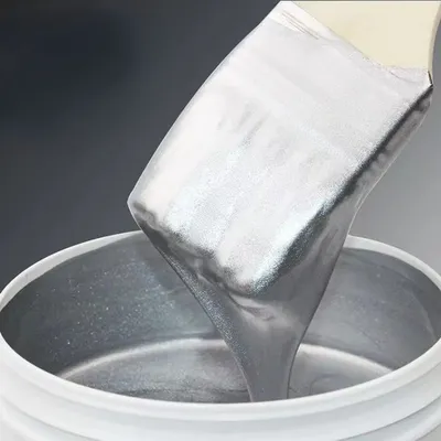 Super Helle Silber Folie Lack Shiny Wasser-basierend Silber Lack Silber Spray-gemalt Möbel Handwerk Image