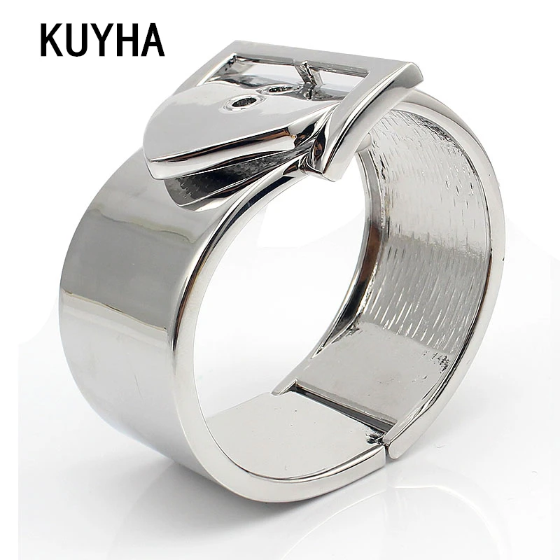 Mode Manschette Armbänder Für Frauen Große Breite Design Armreifen & Armband Femme Schmuck Hochglanzpoliert Geschenk Armband Charme Image
