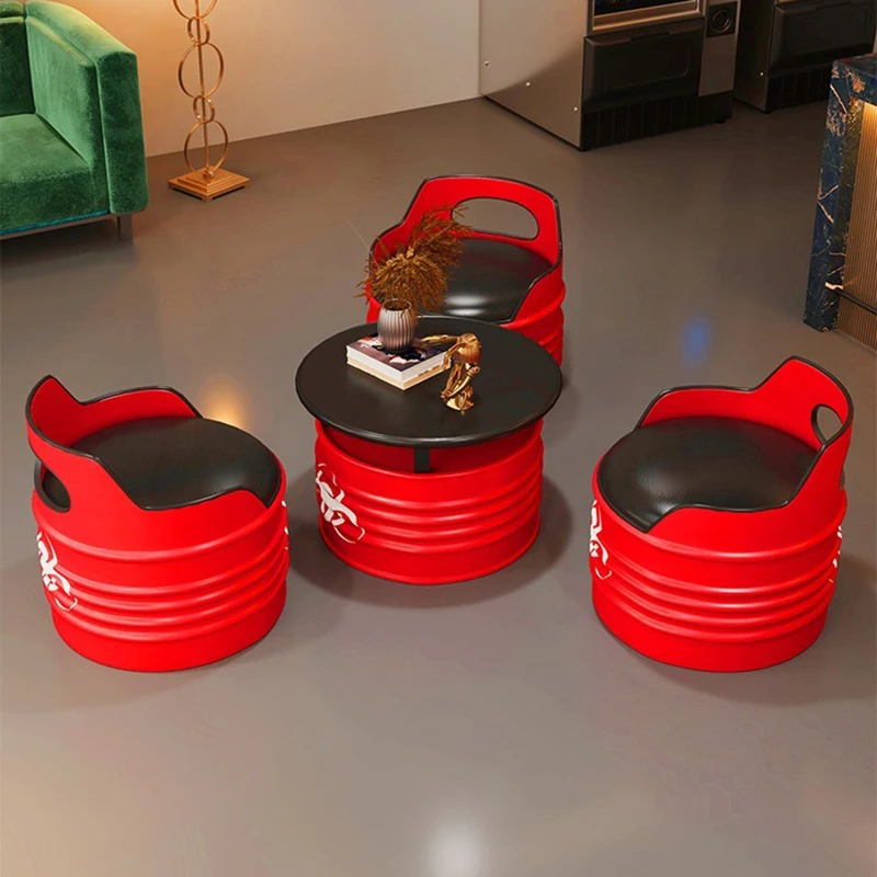 Eisen Bar Möbel setzt dekorative Couch tisch und Stühle moderne Barhocker 4 Personen Rückenlehne Stuhl moderne Wohnzimmer möbel