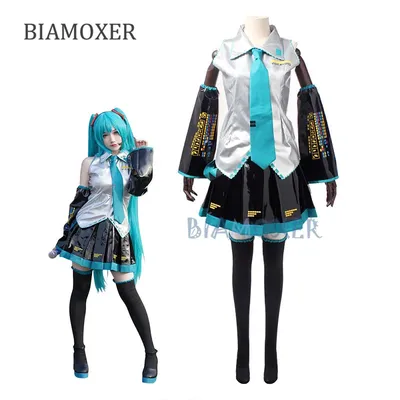 Anime Miku PU Cosplay Kostüme Full Set Cosplay outfits Anime Cosplay harajuku Kostüme Image