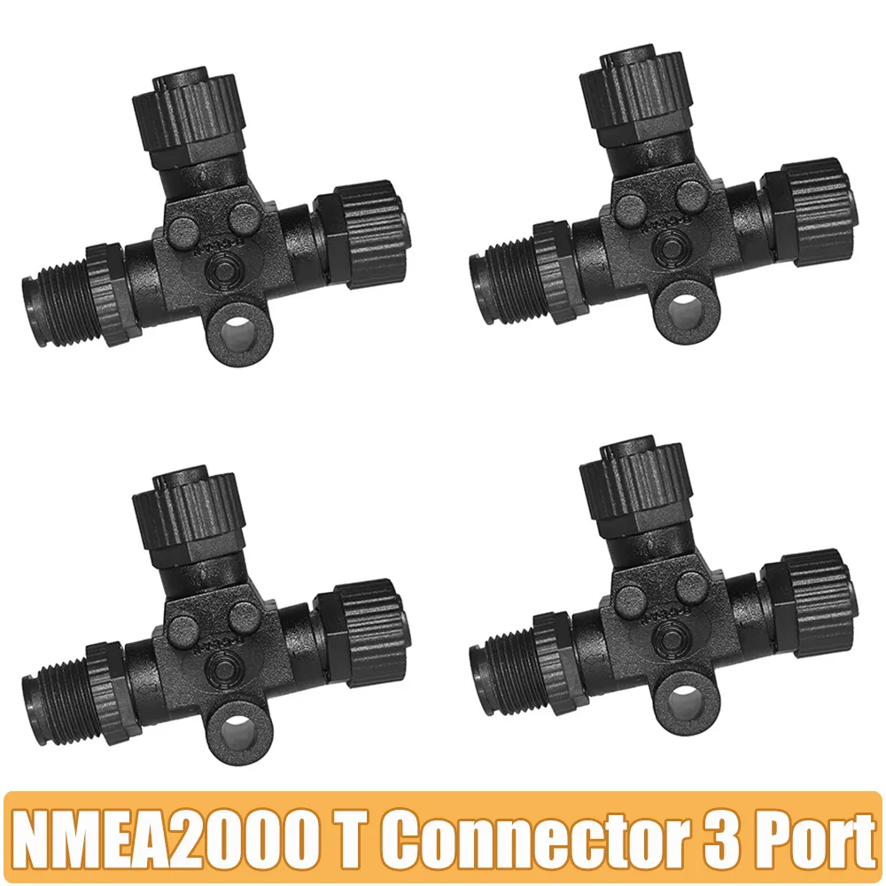 Nmea 2000 t Stecker 3 Port t-förmige Dreiwege-Kunststoff mutter wasserdicht nmea 2000 Starter Kit T-Stecker Konverter 1/2/4 Stk Image
