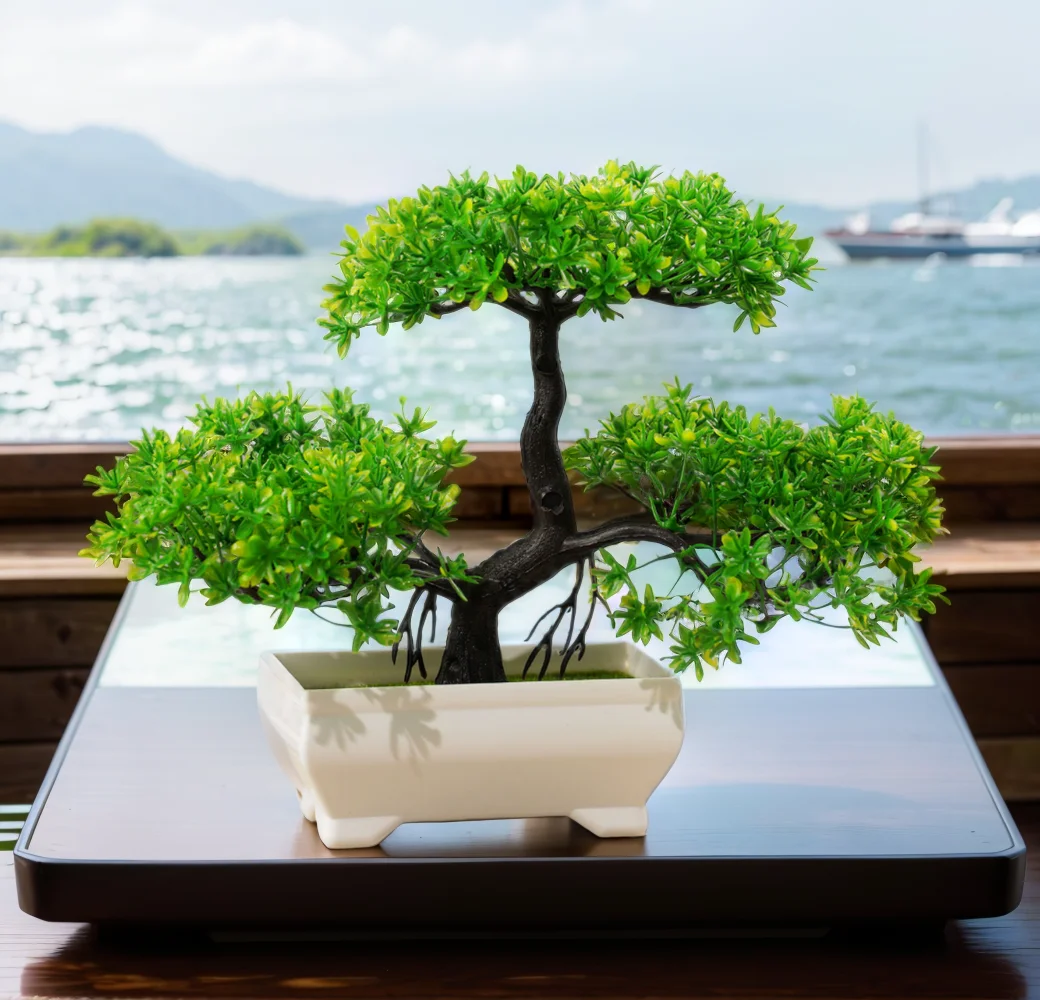 Künstliche Pflanzen Bonsai Kleiner Baum Simulation Topfpflanzen Gefälschte Blumen Tisch Topf Ornamente für Hotel Garten Home Decor planta Image