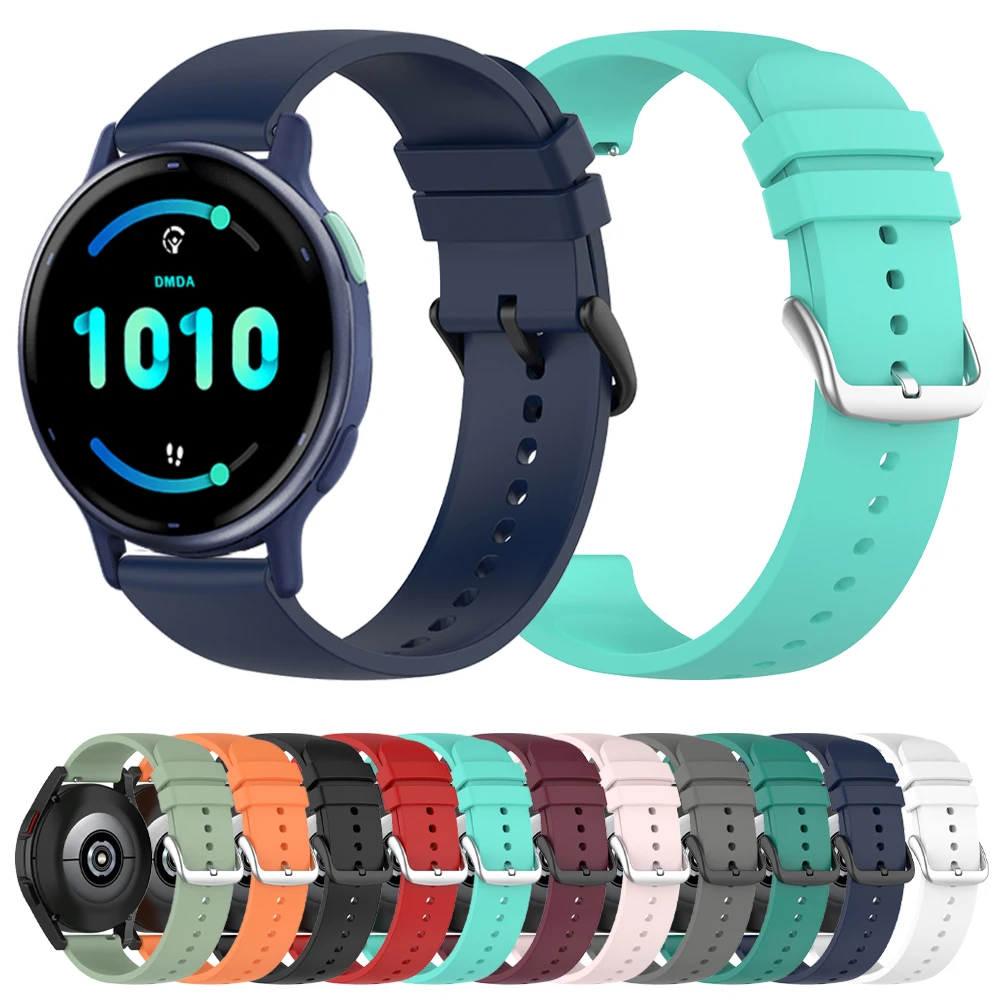 20 22 mm Silikon-Sportarmband für Garmin Vivoactive 5 4 Venu 3 Uhrenarmband Ersatzarmband Forerunner 165 265 255 Musikgürtel Image