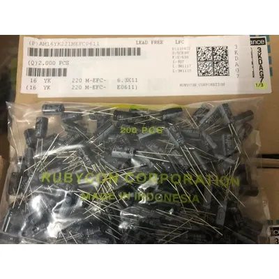 2024 neue 220 stücke Japan 6,3 uf 16v rubycon yk Serie x 11mm 16 v220uf Aluminium Elektrolyt kondensator Image