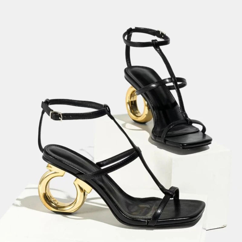 Frauen Sandalen 2024, Neue Sommer Hohe Qualität Peep Toe Sandalen Casual Elegante Luxus High Heels Sandalen Frauen Schuhe für Frauen