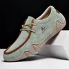 Neue Mode Turnschuhe Frauen Handgemachte Leder Casual Frauen Schuhe Design Plattform Faulenzer Atmungsaktive Wohnungen Schuhe Fahren Plus Größe