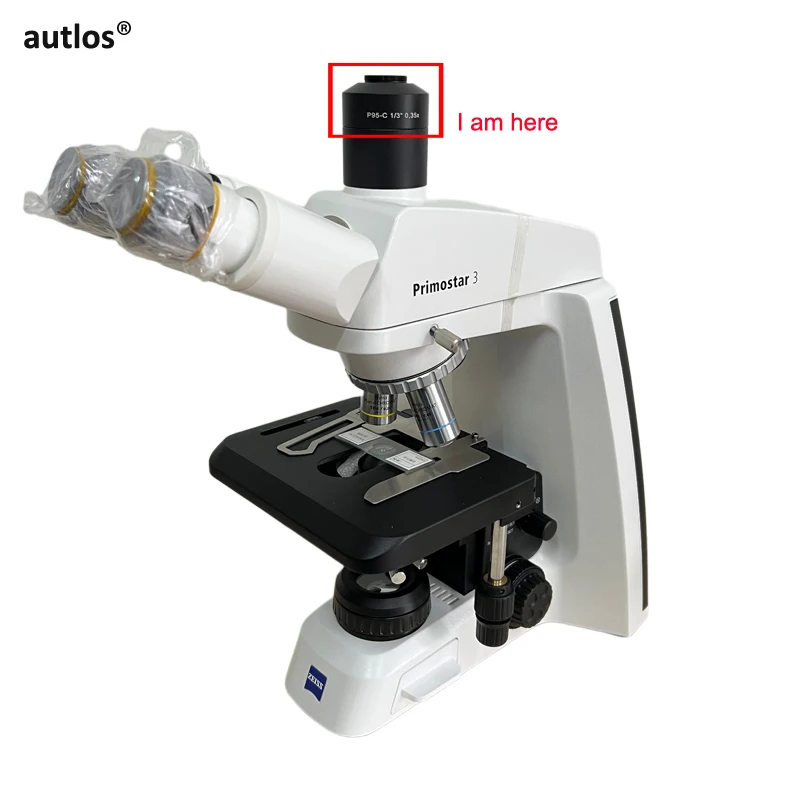 P95-C 1X 0,5X 0,35X C-Mount 38mm Mikroskop Kamera Adapter für Zeiss Trinocular Primo Star 3 Neues Modell Image