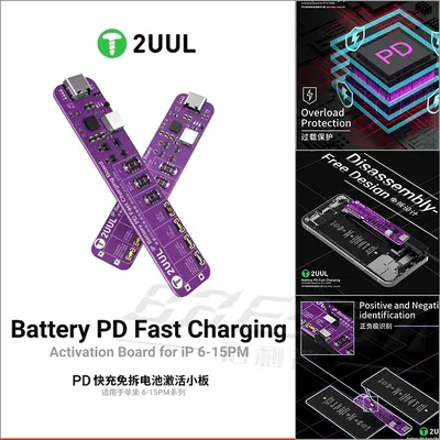 2UUL BT01 Batterie PD Schnelle Lade Aktivierung Board Keine Notwendigkeit Zerlegen Batterie Für IPHONE 6-15PM Batterie ActiveTest Tool