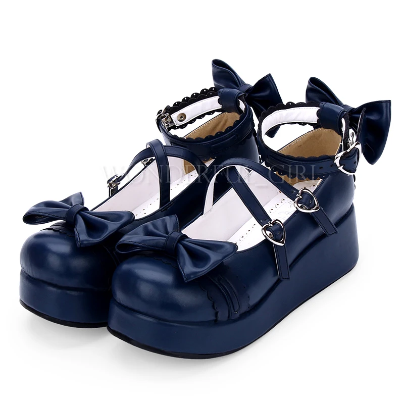 Neue Japanischen Stil Lolita Schuhe Anime Cosplay Schuhe Mädchen Prinzessin Schuhe Frauen Schuhe w/Bowknot Halloween Plattform Heels