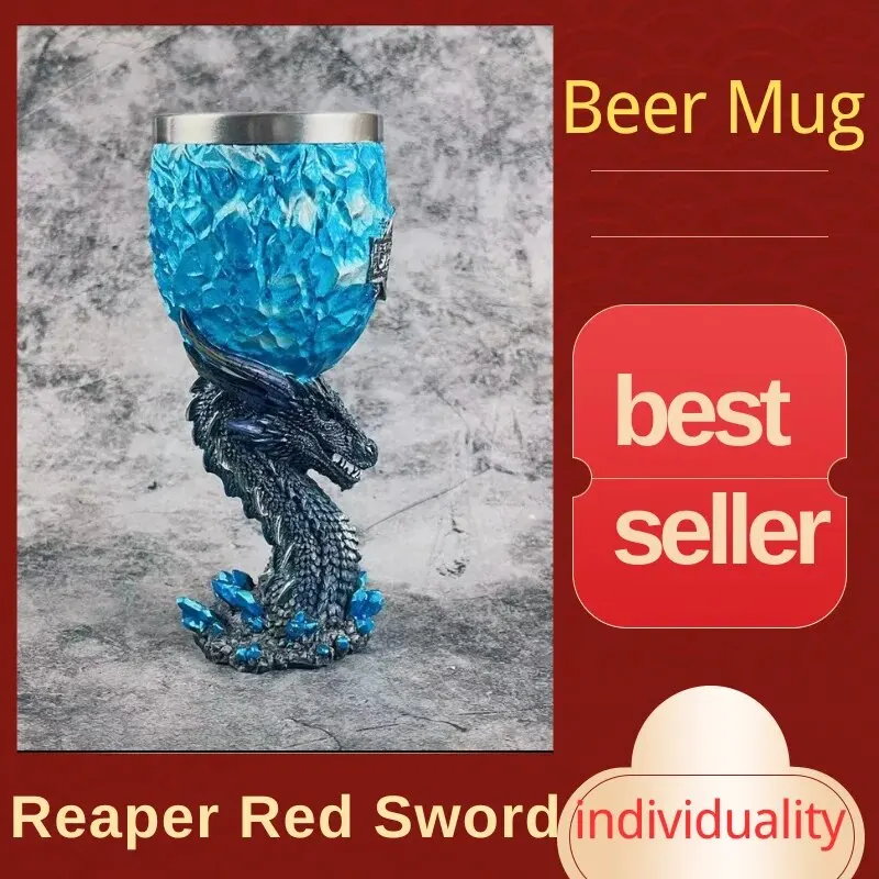 Viking 6,7 oz edelstahl weinglas, schrullig becher 3d gravur personal isierte bierkrug trinkgläser Image