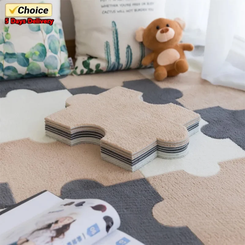 30*40 cm Schlafzimmer Patchwork Selbst-klebe Plüsch Teppich Wohnzimmer Kaffee Tisch Teppiche Fenster Teppiche Maschine Waschbar fußmatten Image