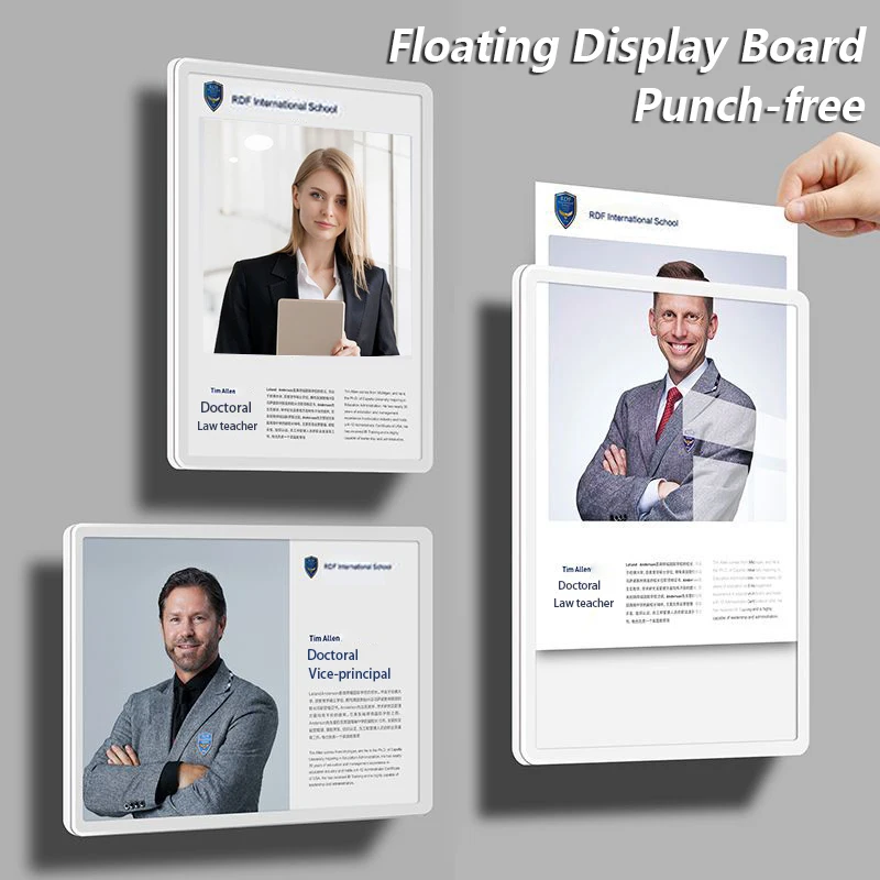 A4/A5 Acryl Display Board Billboard Company Hängende Wandaufhängung Posterrahmen Wand Doppelschicht Sperrholz Image
