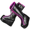 Pumpen Schuhe Frauen Plus Größe 46 47 48 49 50 Keile Plattform Kniehohe Schnee Stiefel Weibliche